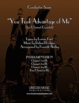 You Took Advantage of Me (for Clarinet Quartet) P.O.D cover